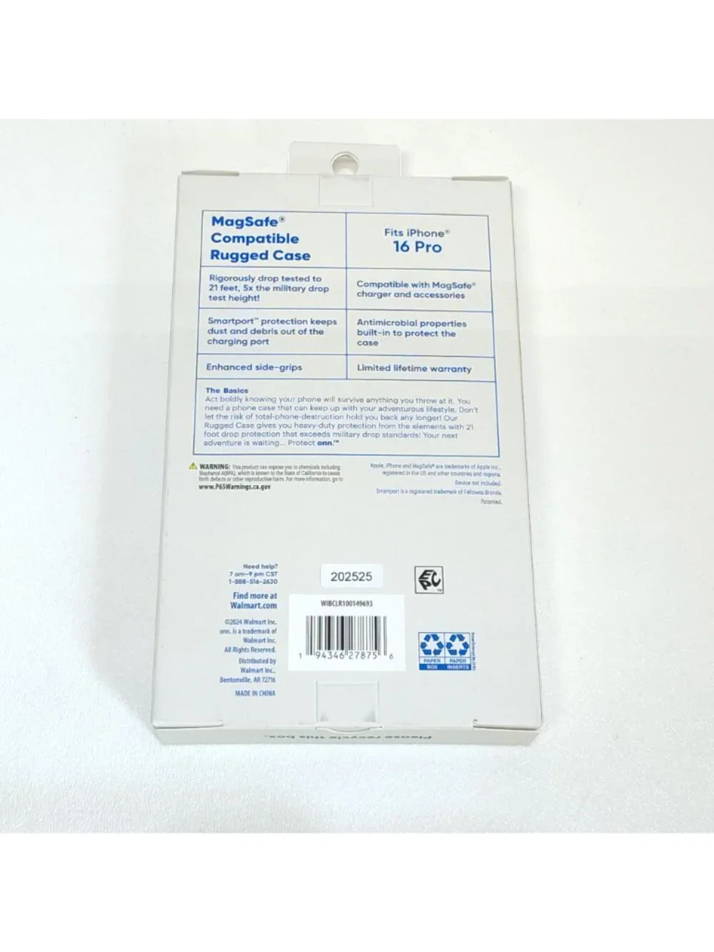 Protect Onn. iPhone 16 Pro MagSafe Compatible Rugged Case 21' Drop Tested NIB